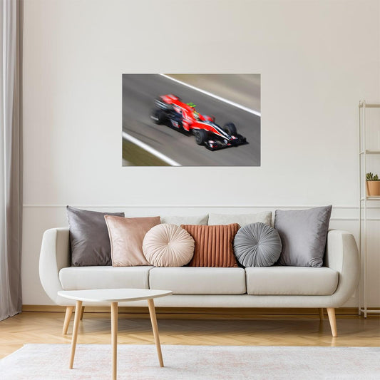 Formula One in Motion Poster | Speed Race Car Photography | Motorsports Wall Art
