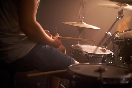Young Musician Playing Drum Set | Music Photography Poster | Keeping Rhythm Wall Art - Music Poster
