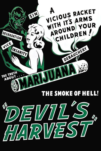 Devil's Harvest | Reefer Madness Style Exploitation Film Poster - Vintage & Retro Poster