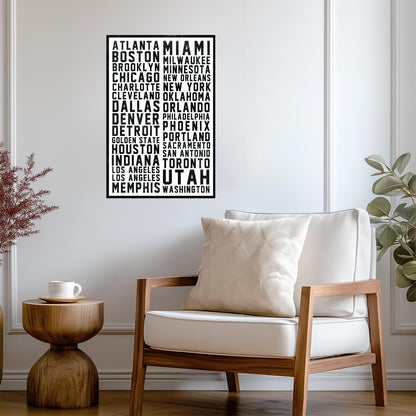 Monochrome Sports City Collage | Abstract Team Art | Fan Poster