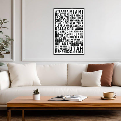Monochrome Sports City Collage | Abstract Team Art | Fan Poster