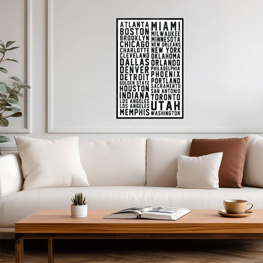 Monochrome Sports City Collage | Abstract Team Art | Fan Poster