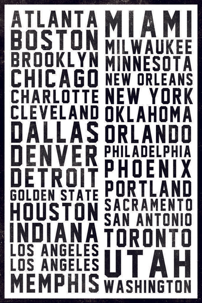 Monochrome Sports City Collage | Abstract Team Art | Fan Poster