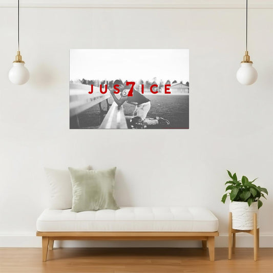 Power 7 Justice Poster | Minimalist Graphic Print | Typography Wall Art