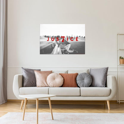 Power 7 Justice Poster | Minimalist Graphic Print | Typography Wall Art