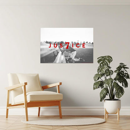 Power 7 Justice Poster | Minimalist Graphic Print | Typography Wall Art