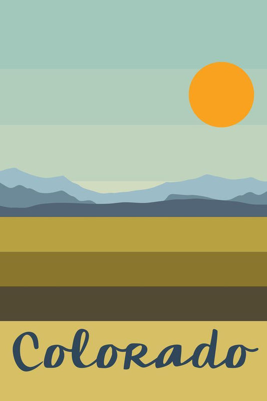 Retro Colorado & Rocky Mountains | Vintage Travel Poster - Vintage & Retro Poster