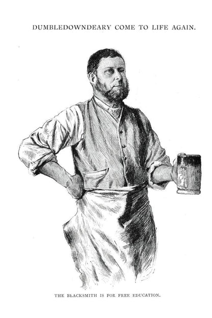 Victorian Blacksmith Drinking Beer Poster | Vintage Illustration | Historical Wall Art