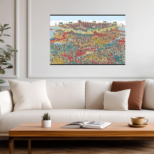 Where's Waldo? | Children's Illustration Poster | Kids Room Wall Art