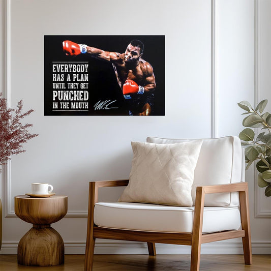 Mike Tyson "Everyone Has A Plan Until They Get Punched In The Mouth" | Motivational Quote Poster | Boxing Legend Wall Art