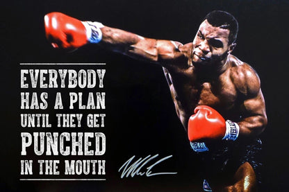 Mike Tyson "Everyone Has A Plan Until They Get Punched In The Mouth" | Motivational Quote Poster | Boxing Legend Wall Art