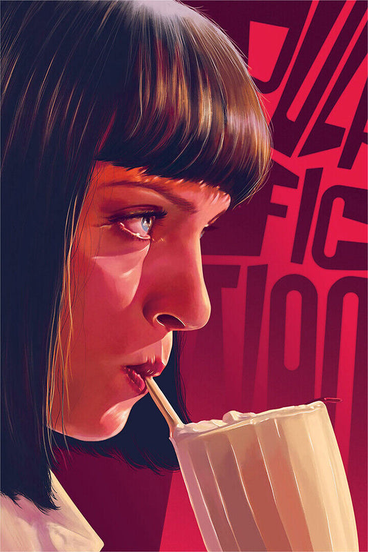 Pulp Fiction | Uma Thurman as Mia Wallace Portrait | Quentin Tarantino Film Poster - Movies & TV Poster