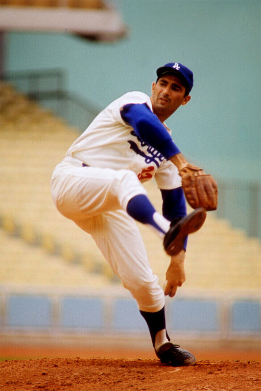 Sandy Koufax Los Angeles Dodgers | Vintage Baseball Poster | Hall of Fame Pitcher - Sports Poster