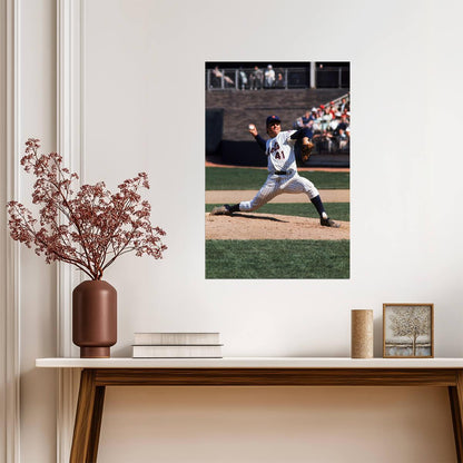 Tom Seaver New York Mets | Vintage Baseball Poster | Legendary Pitcher Photo - Sports Poster