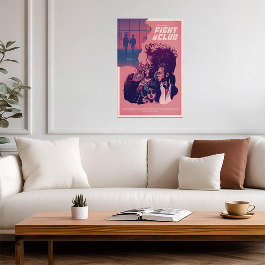 Fight Club | Tyler Durden & The Narrator Illustrated Art | Movie Poster - Movies & TV Poster