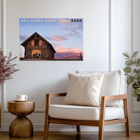 Neil Young & Crazy Horse Barn | Album Cover Poster | Folk Rock Wall Art