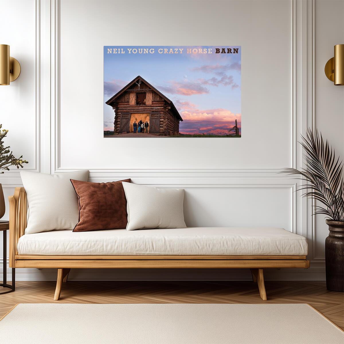 Neil Young & Crazy Horse Barn | Album Cover Poster | Folk Rock Wall Art