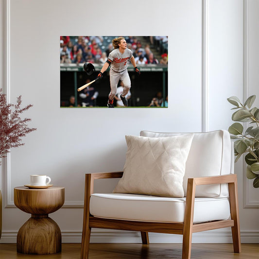 Gunnar Henderson Baltimore Orioles | Action Shot | Baseball Player Poster - Sports Poster