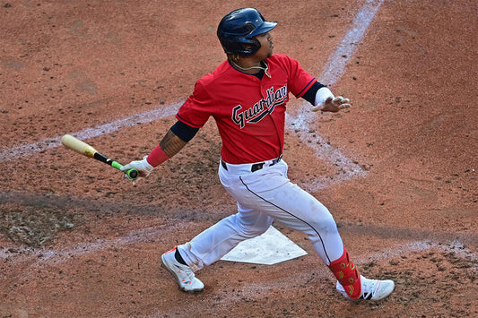 Jose Ramirez Cleveland Guardians | At Bat Action Photo | Baseball Player Poster - Sports Poster