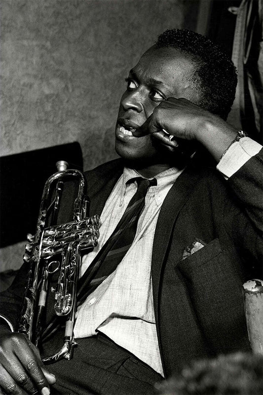Miles Davis | Jazz Legend Poster | Black and White Photography