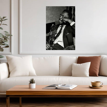 Miles Davis | Jazz Legend Poster | Black and White Photography