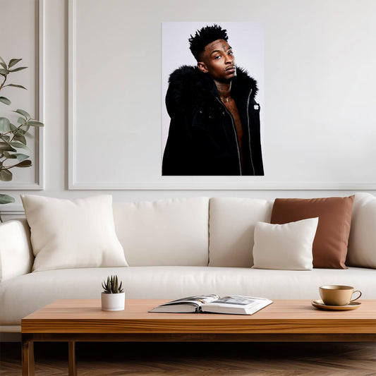 21 Savage | Rapper Portrait | Hip Hop Music Poster