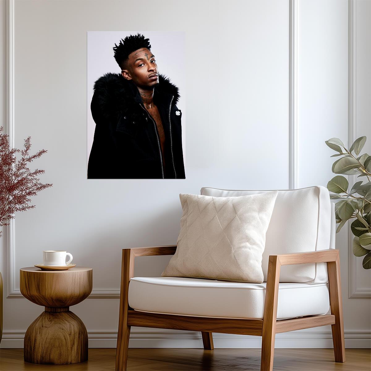 21 Savage | Rapper Portrait | Hip Hop Music Poster