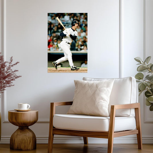 Don Mattingly New York Yankees | Classic At Bat Stance | Vintage Baseball Poster - Sports Poster