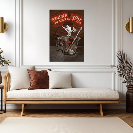 Bruiser Wolf Dope Game Stupid | Album Cover Poster | Hip Hop Wall Art