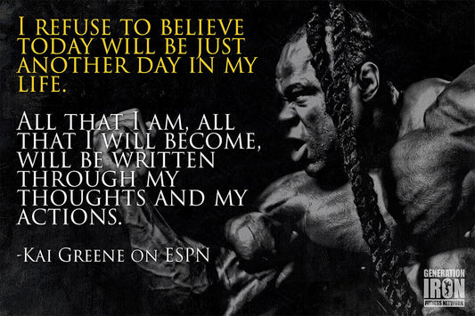 Kai Greene Motivational Quote | Bodybuilding Art | Gym Wall Poster - Sports Poster
