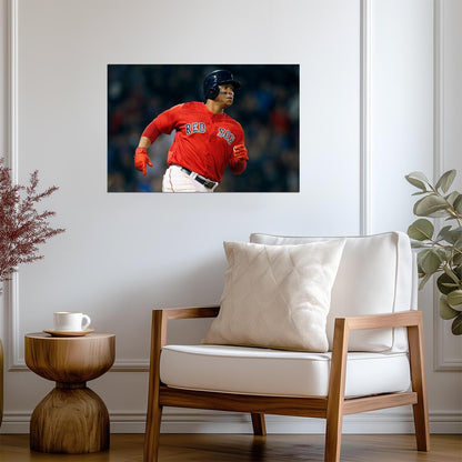 Rafael Devers Boston Red Sox | Game Action Photo | Baseball Player Poster - Sports Poster