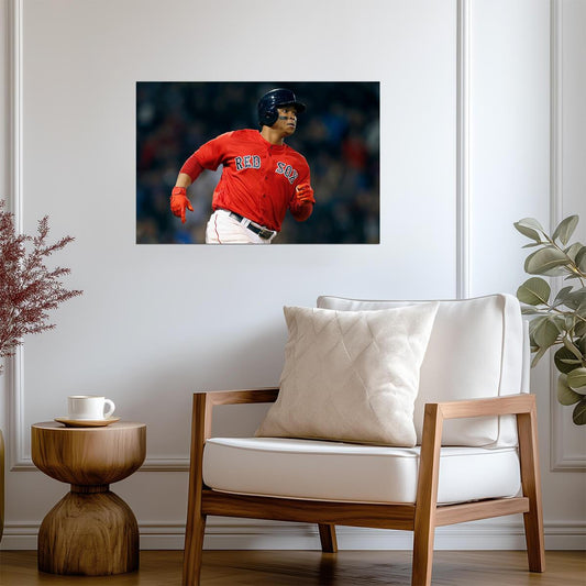 Rafael Devers Boston Red Sox | Game Action Photo | Baseball Player Poster - Sports Poster