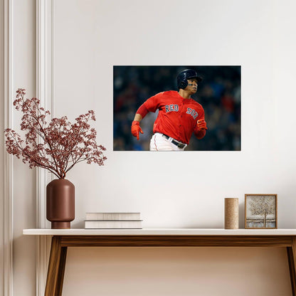 Rafael Devers Boston Red Sox | Game Action Photo | Baseball Player Poster - Sports Poster