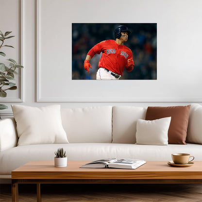 Rafael Devers Boston Red Sox | Game Action Photo | Baseball Player Poster - Sports Poster