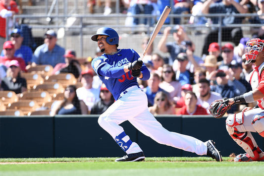Mookie Betts Los Angeles Dodgers | At Bat Action Photo | Baseball Star Poster - Sports Poster