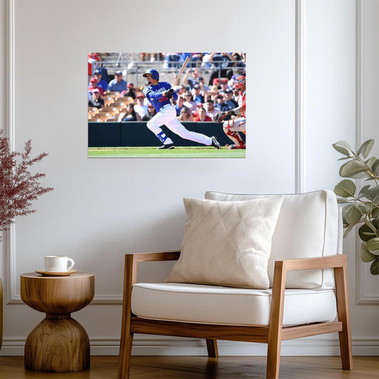 Mookie Betts Los Angeles Dodgers | At Bat Action Photo | Baseball Star Poster - Sports Poster