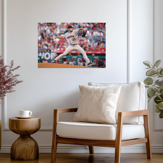 Justin Verlander Houston Astros | Pitching Action Photo | Baseball Star Poster - Sports Poster