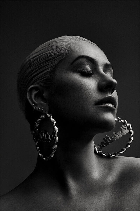 Christina Aguilera Liberation Era | Black and White Photo Poster | Pop Music Wall Art