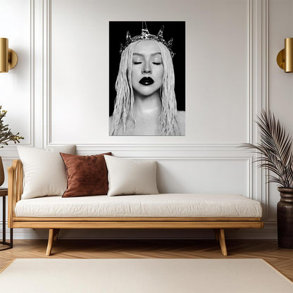 Christina Aguilera Liberation Era | Regal Crown Portrait | Pop Star Wall Poster