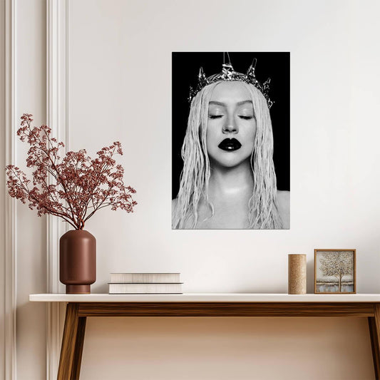 Christina Aguilera Liberation Era | Regal Crown Portrait | Pop Star Wall Poster