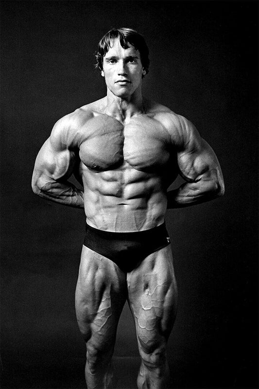Arnold Schwarzenegger Iconic Pose | Classic Bodybuilding Photography | Gym Motivation Poster - Sports Poster