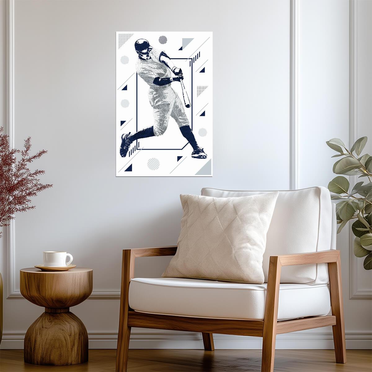 Aaron Judge New York Yankees | Geometric Art Style | Modern Baseball Poster - Sports Poster