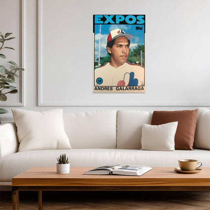 Andres Galarraga Montreal Expos | Vintage Baseball Card Poster | Sports Wall Art - Vintage & Retro Poster