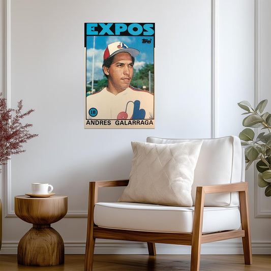 Andres Galarraga Montreal Expos | Vintage Baseball Card Poster | Sports Wall Art - Vintage & Retro Poster