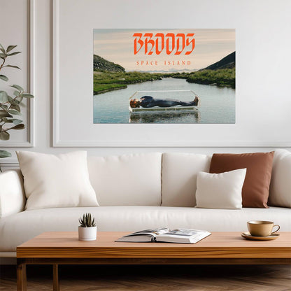 Broods Space Island | Album Cover Poster | Synth-Pop Wall Art