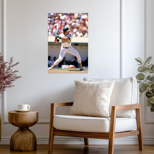 Jose Canseco Oakland Athletics | At Bat Photo | Vintage Baseball Star Poster - Sports Poster