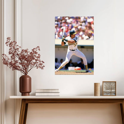 Jose Canseco Oakland Athletics | At Bat Photo | Vintage Baseball Star Poster - Sports Poster