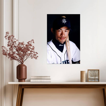 Ichiro Suzuki Seattle Mariners | Player Portrait | Baseball Legend Poster - Sports Poster