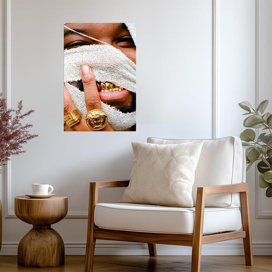Genesis Owusu Smiling with No Teeth | Album Cover Poster | Hip Hop Wall Art