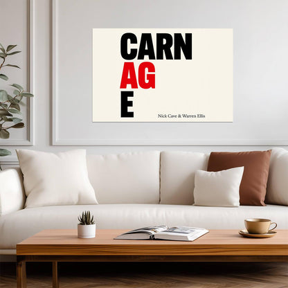 Nick Cave & Warren Ellis Carnage | Album Cover Poster | Alternative Rock Wall Art